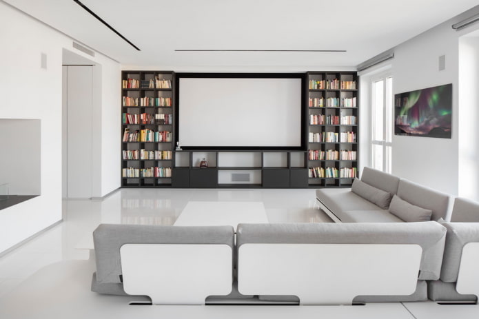 Muebles de salón de estilo minimalista