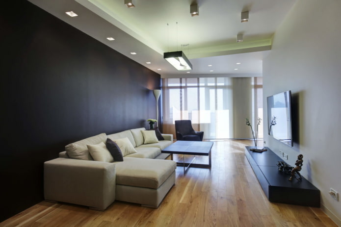 decoración de salón de estilo minimalista