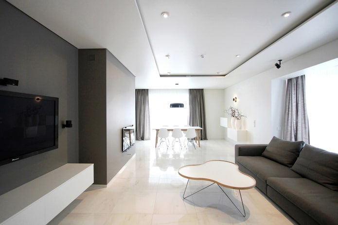 Muebles de salón de estilo minimalista