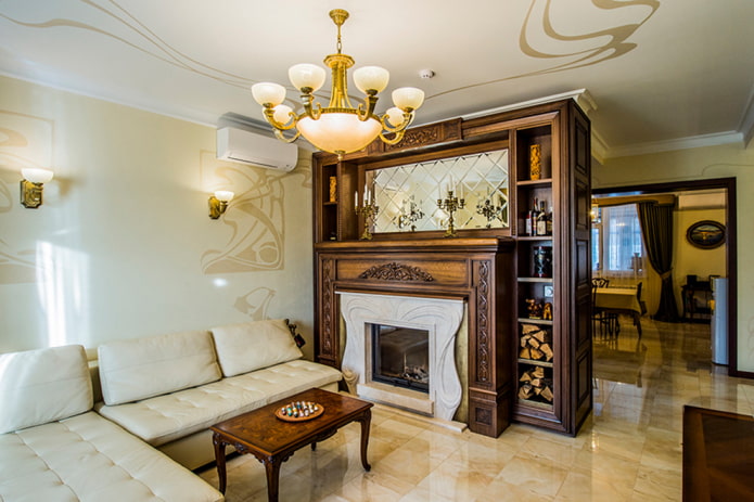 sala de estar beige*marrón