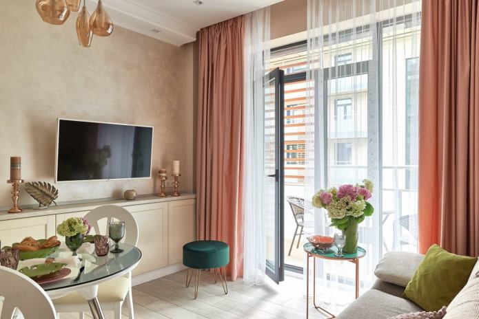 Cortinas rosas