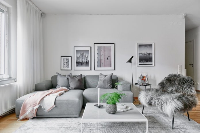 habitación luminosa de estilo escandinavo