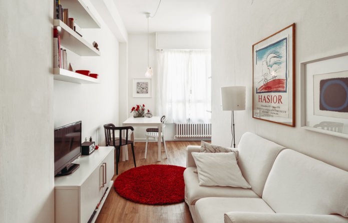 salón en un apartamento pequeño