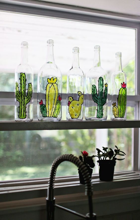Pintura con pinturas para vitrales