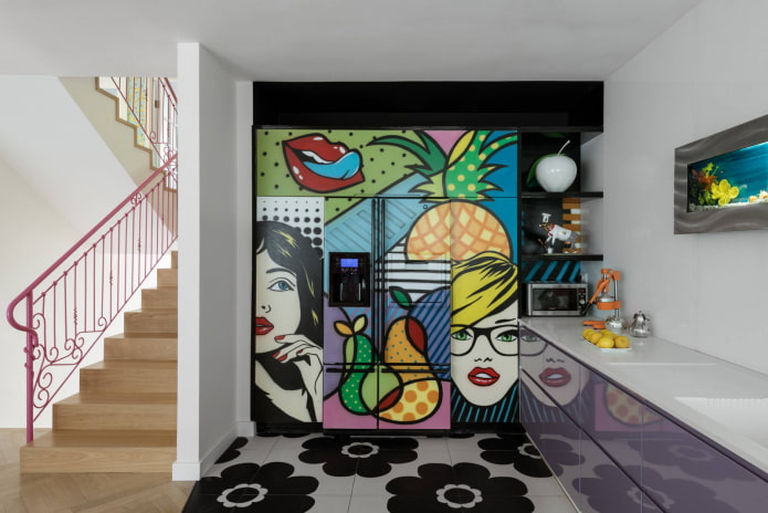 papel tapiz fotográfico para la fachada del mueble de cocina