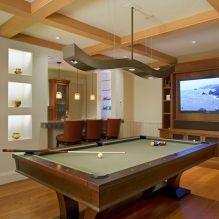 Interior de una sala de billar: reglas de diseño, foto 1