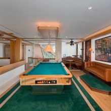 Interior de la sala de billar en la casa: reglas de diseño, foto-5