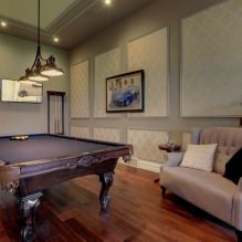 Interior de la sala de billar en la casa: reglas de diseño, foto-4