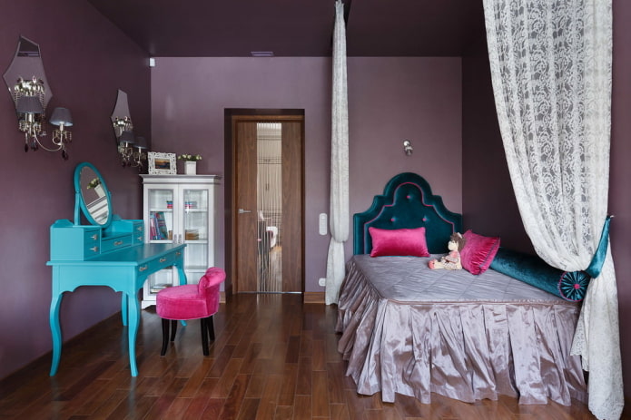 habitación morada