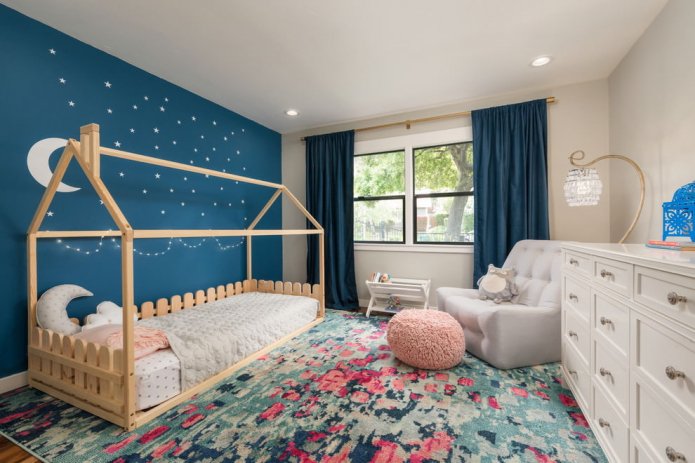 diseño de dormitorio elegante para niña