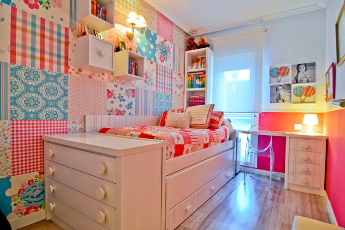 papel pintado patchwork