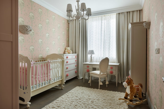 habitación para niña recién nacida
