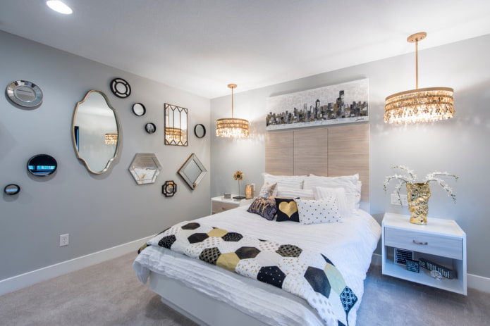 diseño de una habitación gris para un adolescente