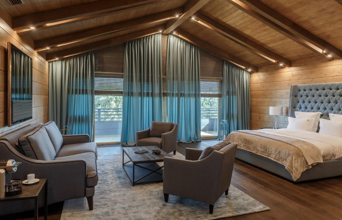 Casa de troncos estilo chalet
