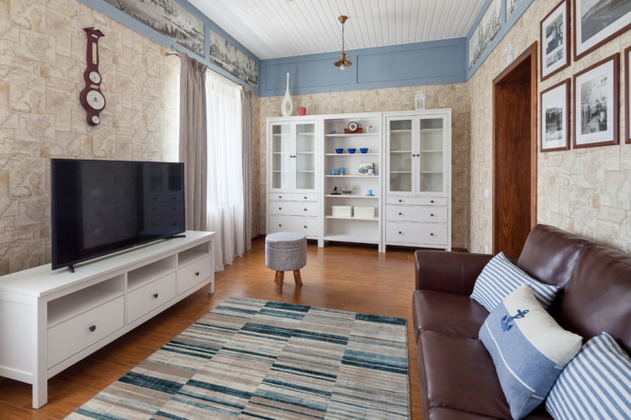 Muebles de salón en el interior de la casa