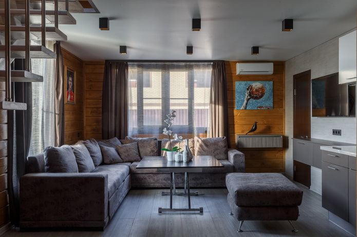 Muebles de salón en el interior de la casa