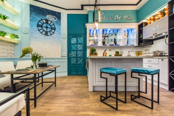 cocina estilo cafetería