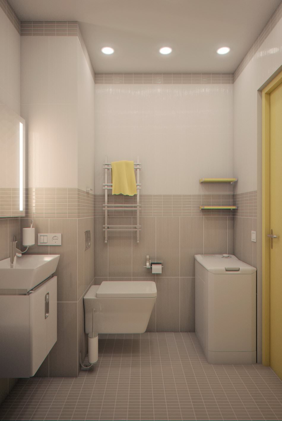 interior de un pequeño estudio de 28 m2.