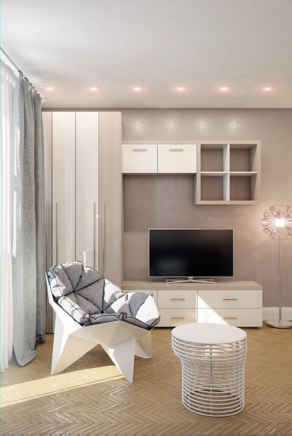 interior de un pequeño apartamento tipo estudio
