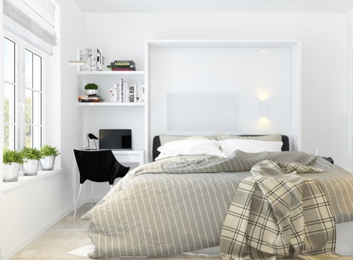 dormitorio con lugar de trabajo