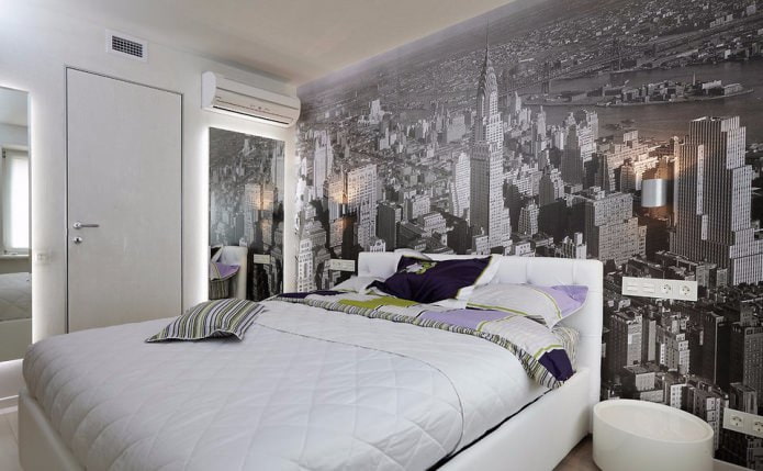 papel pintado fotográfico con imagen de ciudad
