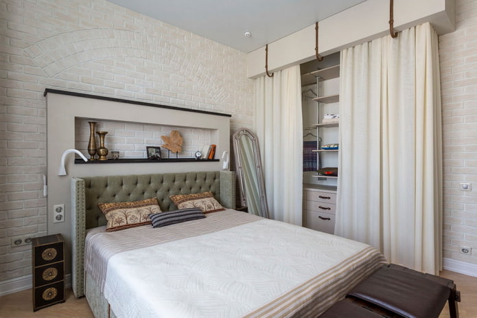 decoración de pared de ladrillo claro