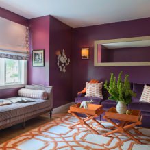 Interior en tonos morados: combinaciones, reseña por habitaciones, 70 fotos-16