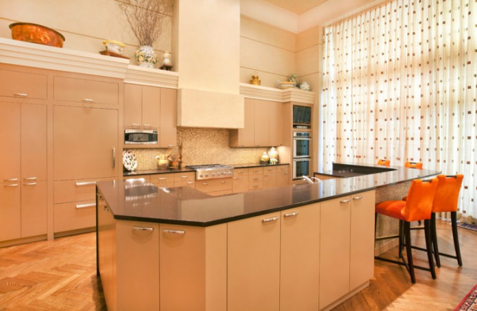 conjunto de cocina melocotón