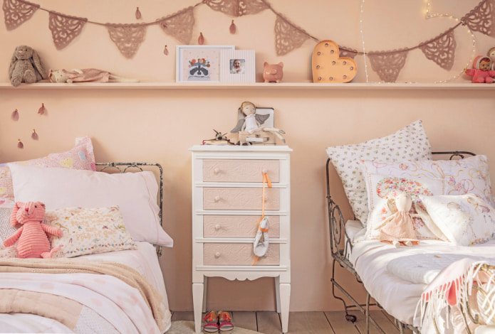 Shabby chic en la habitación infantil