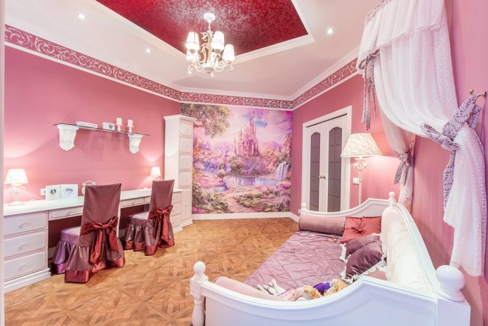 habitación infantil rosa