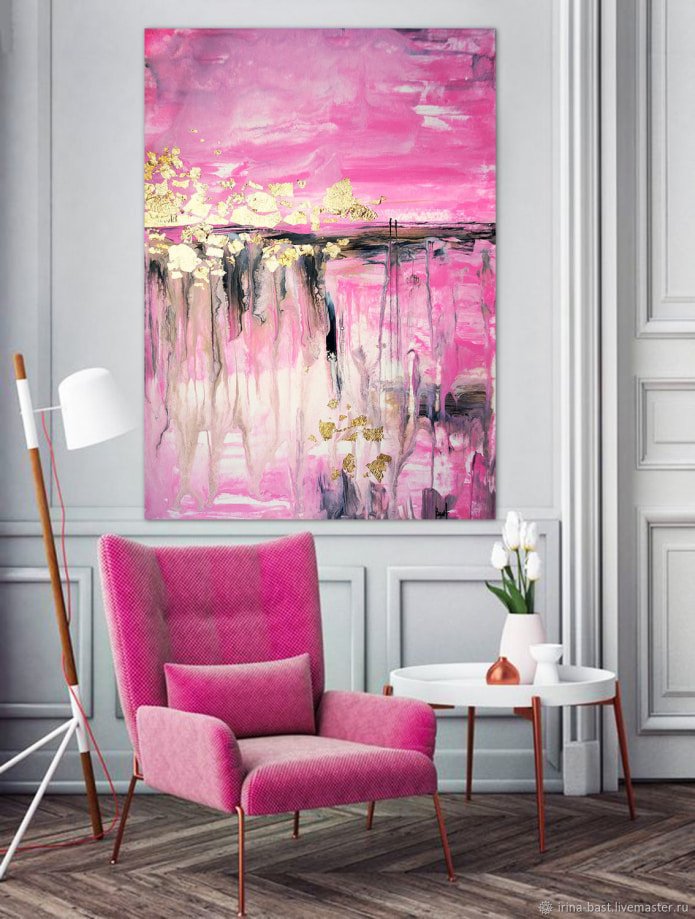 pintura en tonos rosas