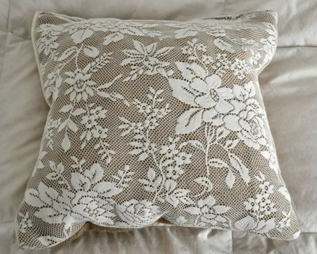 decoración de almohada de tul