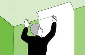 how to stick wallpaper