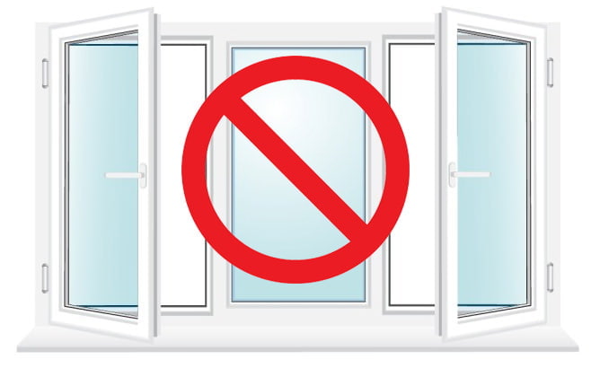 no abrir las ventanas