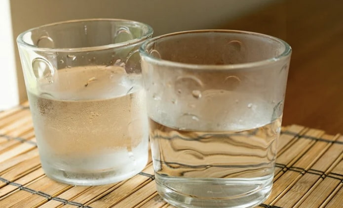 two cups of water