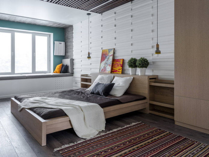 Cama junto a la pared