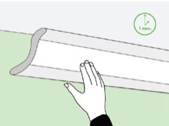 Instalación de un rodapié en un techo tensado