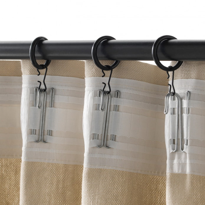 herrajes metálicos para cortinas