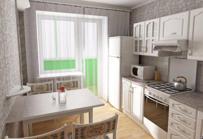 Diseño de papel pintado para una cocina pequeña