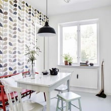 ¿Cómo elegir el papel pintado para una cocina pequeña? -2