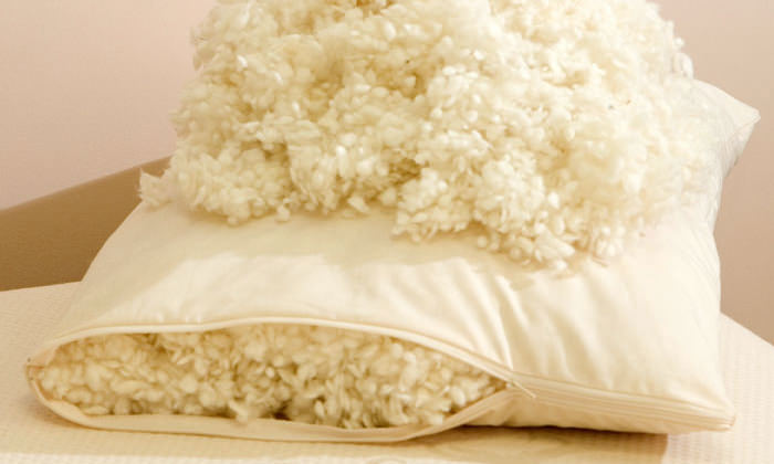 almohada de lana para niños