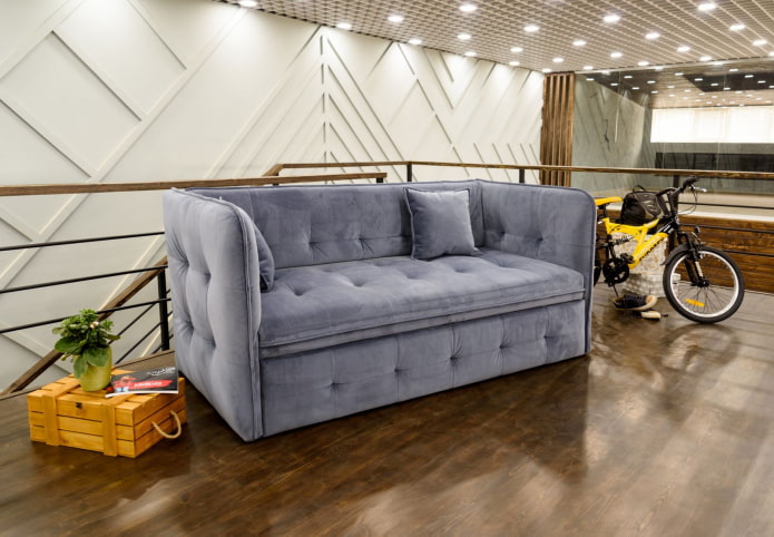 stylish velour sofa