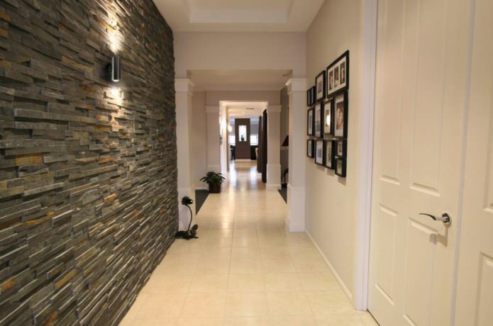 decoración de pared de piedra