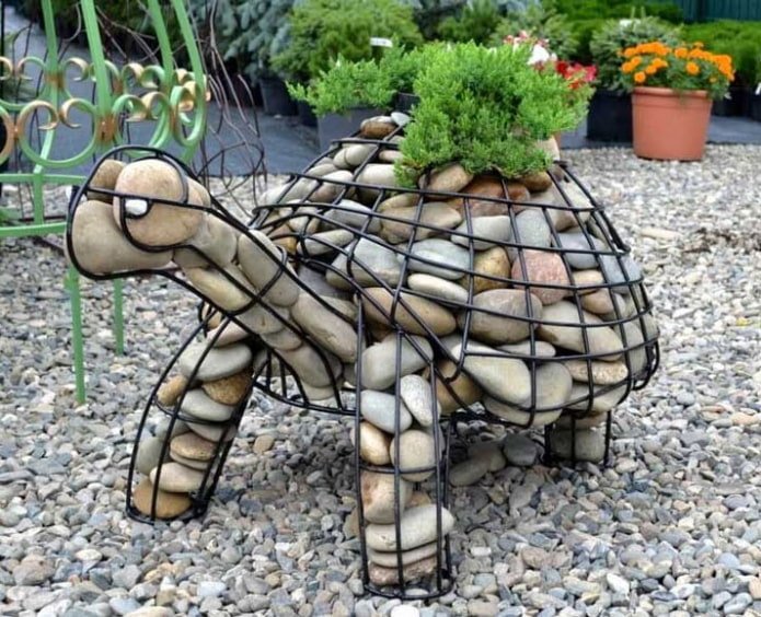 tortuga hecha de piedras