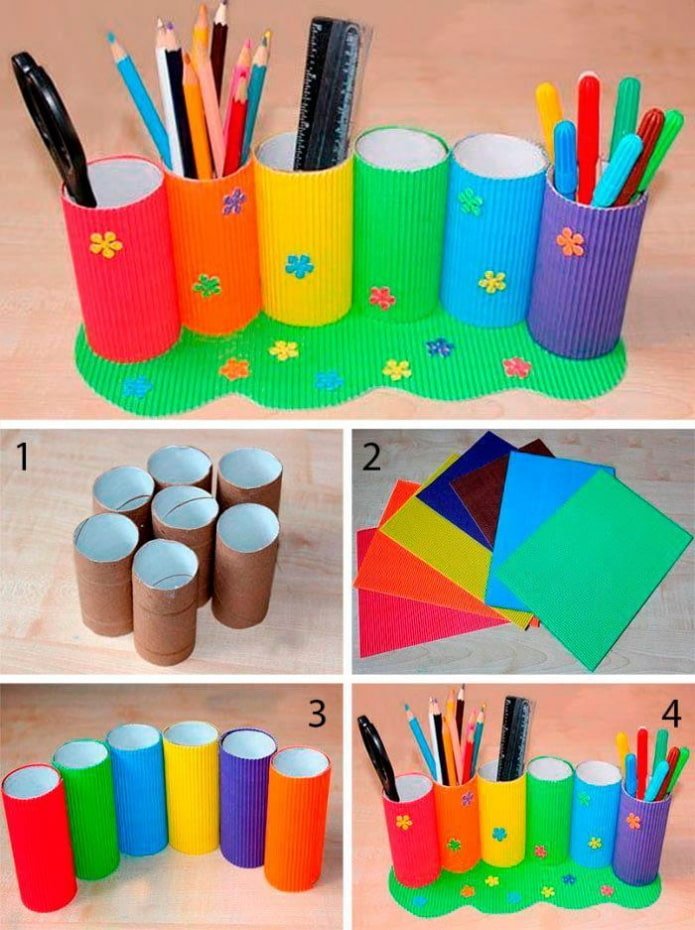 Portalápices de papel