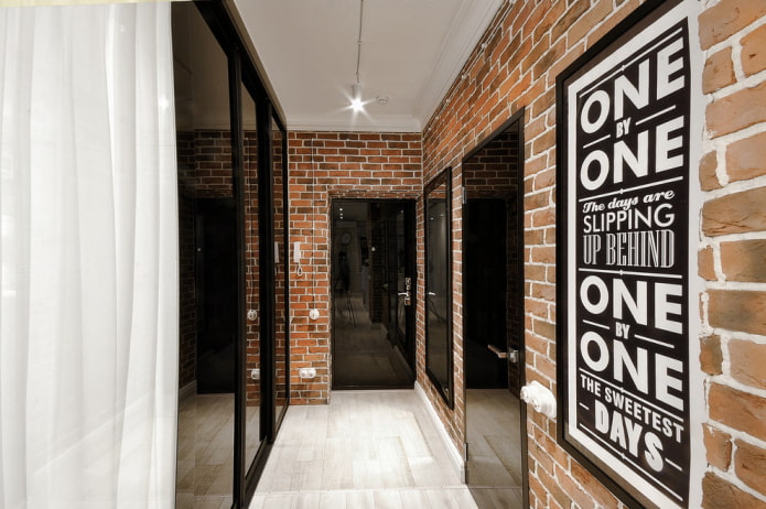 pintura en el pasillo estilo loft