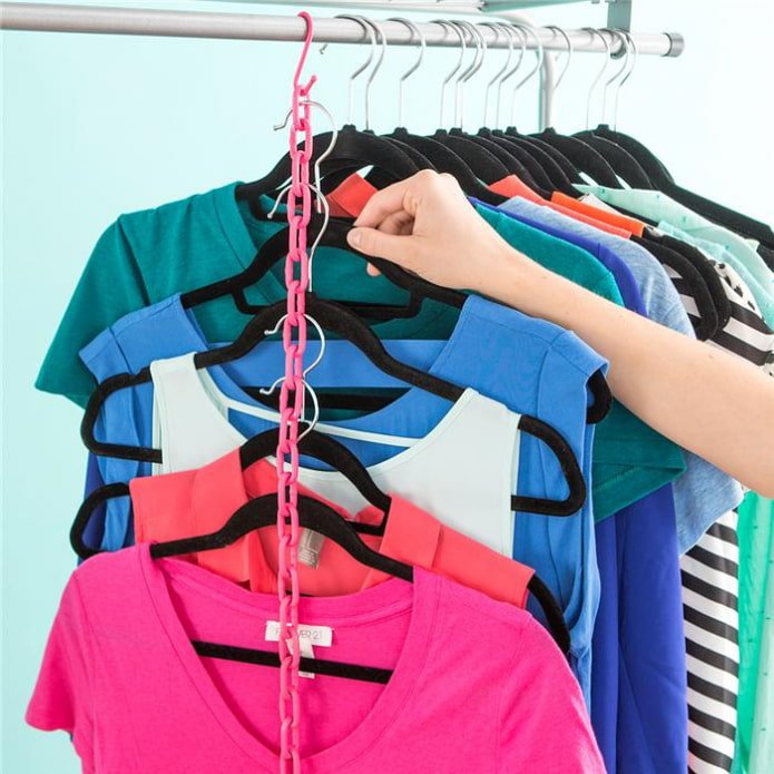 example of use on a hanging rod
