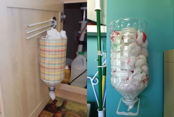 Paquetes en una botella