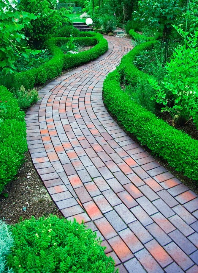 path with clinker tile Revestimiento