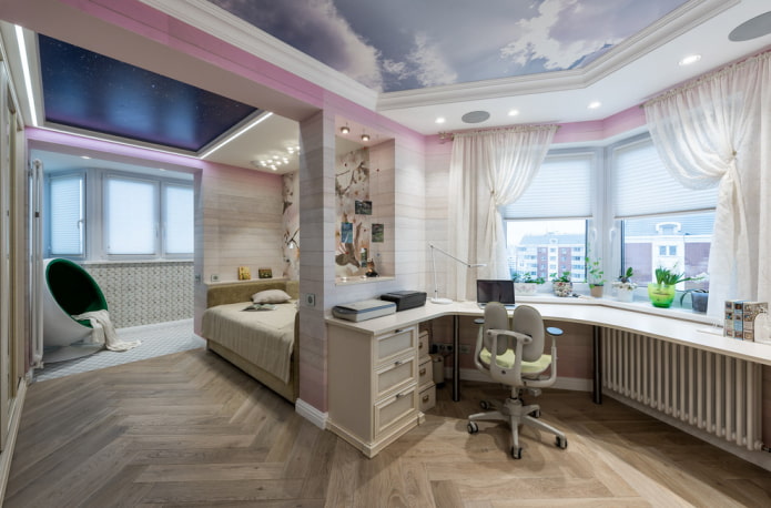 Diseño de dormitorio para una adolescente